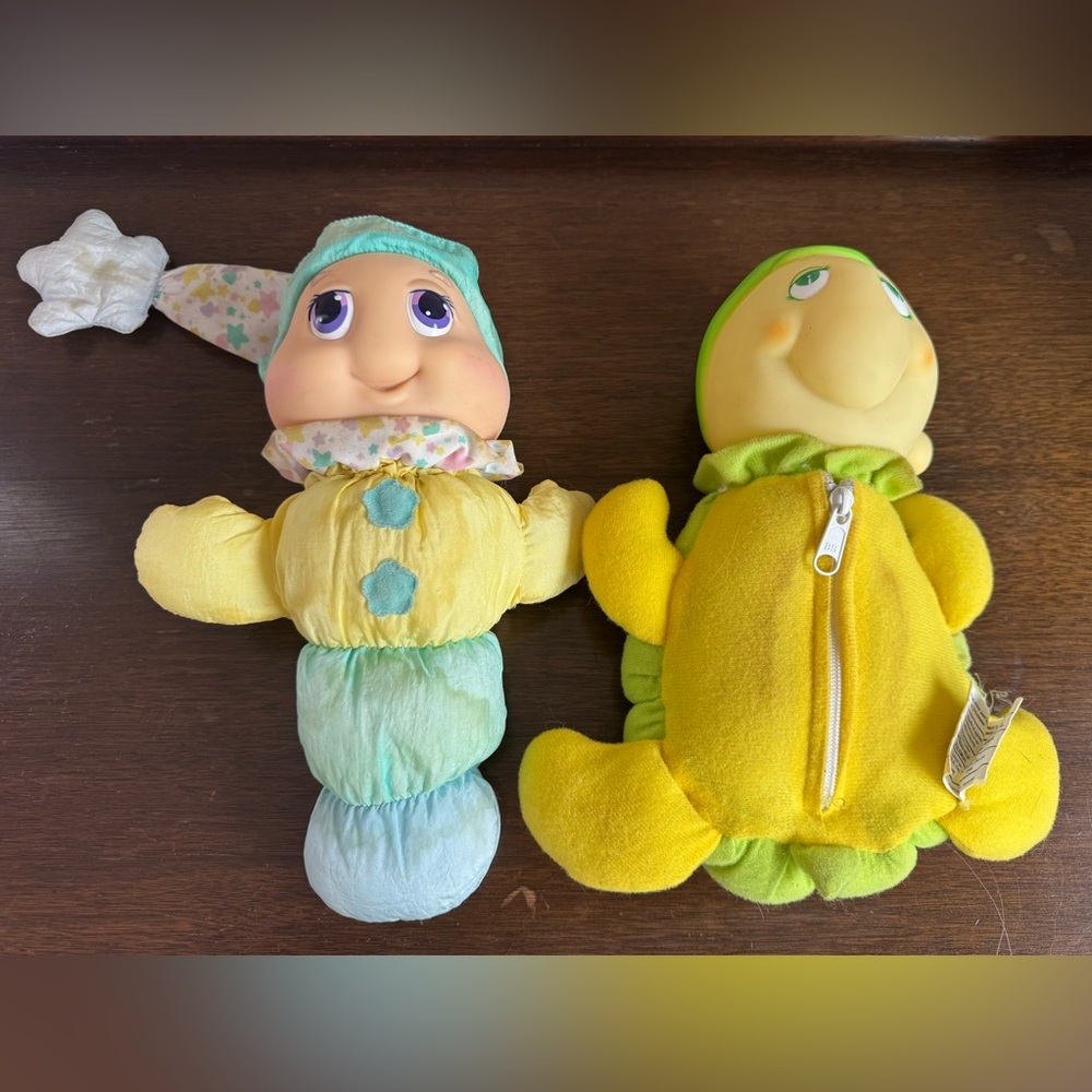 VINTAGE 1980’s Hasbro Glow Worm Plush set
